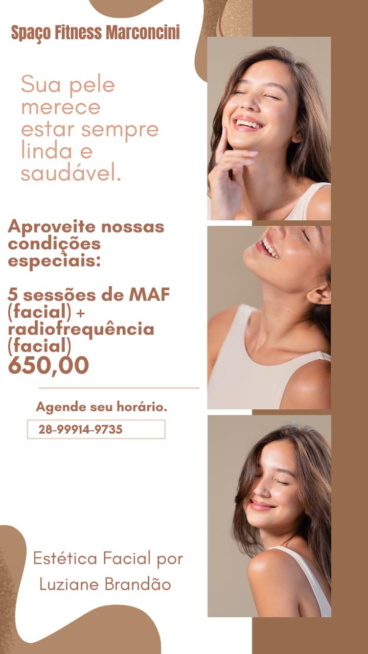 Imagem de estética facial do material de divulgação da Spaço Fitness